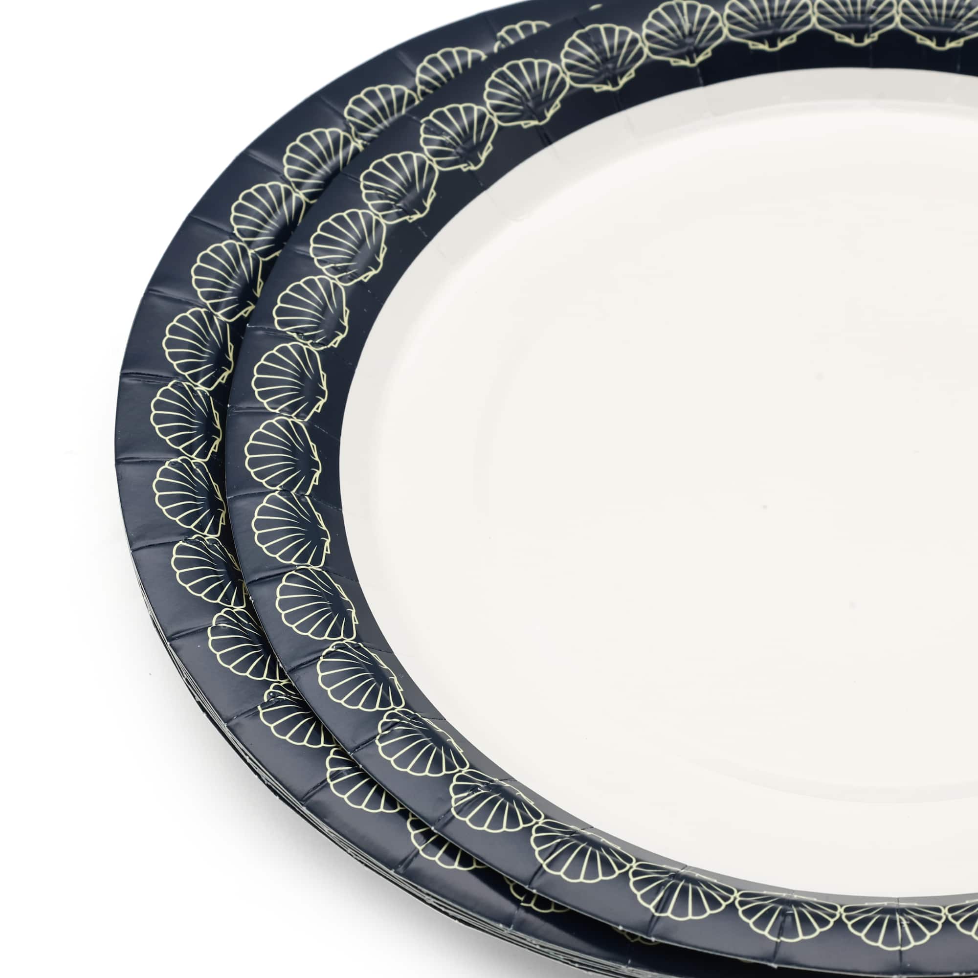 Modern Coast Blue Shell Rim Dinner Plates, 10ct. by Celebrate It™